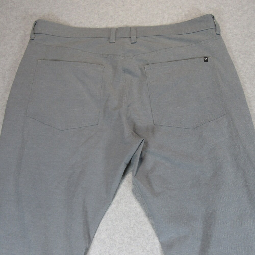 Callaway Mens Golf Chino Pants 36 x 30 Gray Cotton Polyester Flat Front Pockets - Picture 4 of 9
